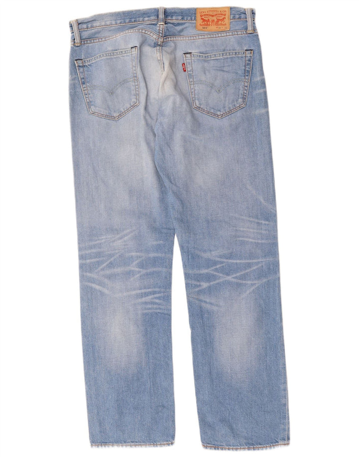 Levi's Herren 504 Straight Jeans W34 L32 Blaue Baumwolle