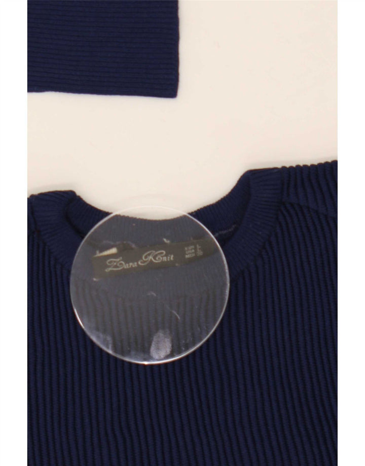 Zara Damen Top Langarm UK 14 Large Blau