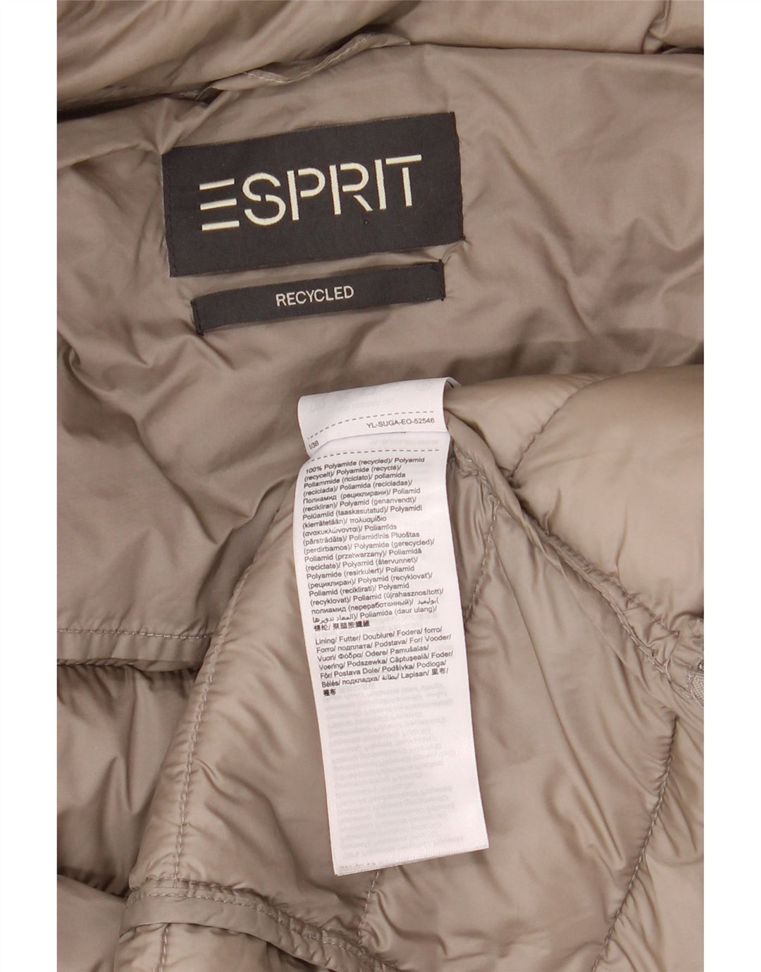 ESPRIT Wattierter Damenmantel UK 10 Small Beige Polyamid