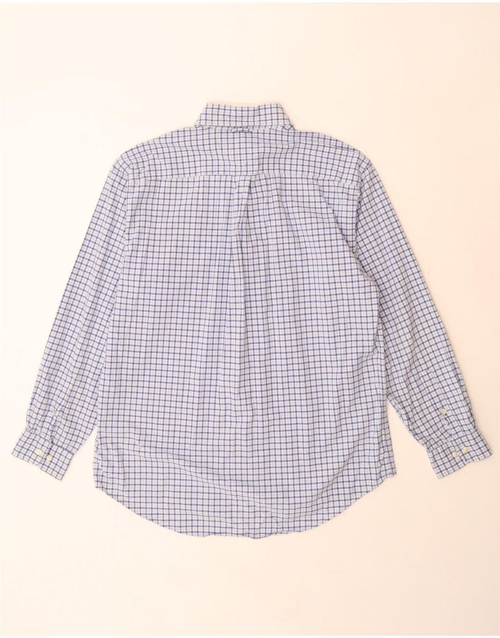 Tommy Hilfiger Herrenhemd aus mittelblauer Gingham-Baumwolle