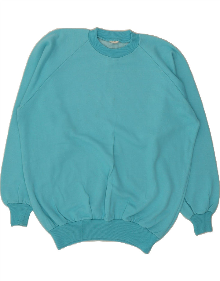 VINTAGE Mens Sweatshirt Jumper Large Blue Vintage Vintage and Second-Hand Vintage from Messina Hembry 