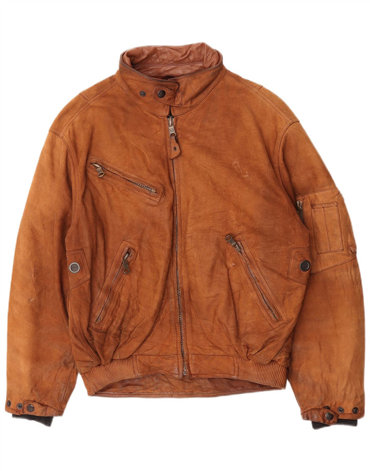 Dainese Herren Loose Fit Lederjacke IT 50 Mittelbraunes Leder