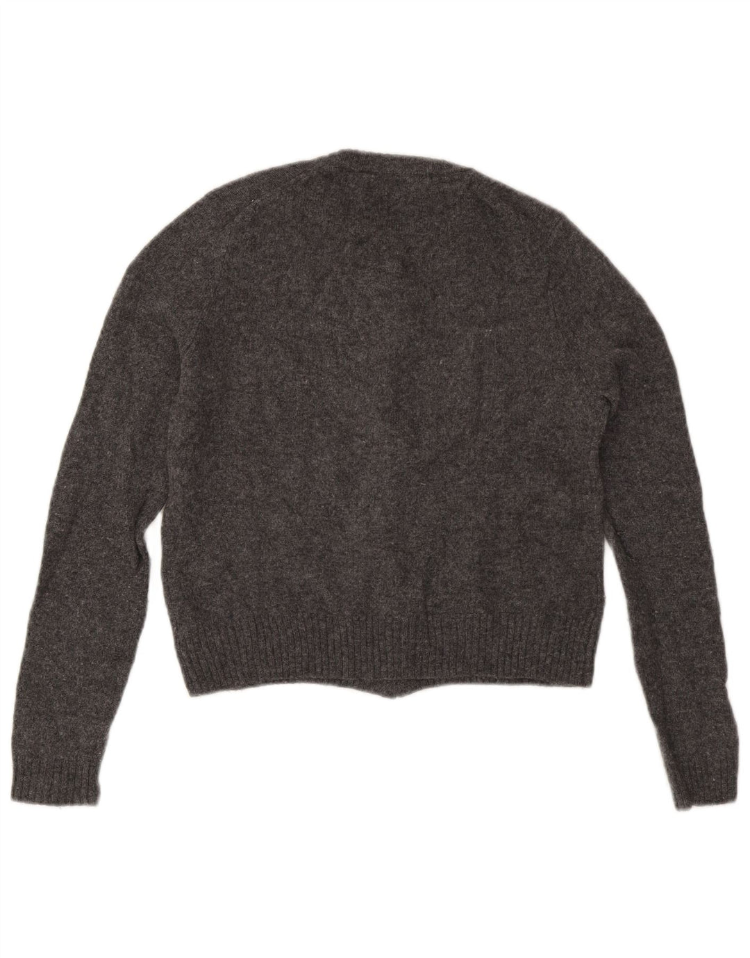Zara Damen-Cardigan-Pullover UK 10 Kleine graue Wolle