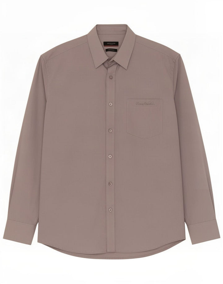 Pierre Cardin Herren-Hemd mit normaler Passform, großes graues Polyester
