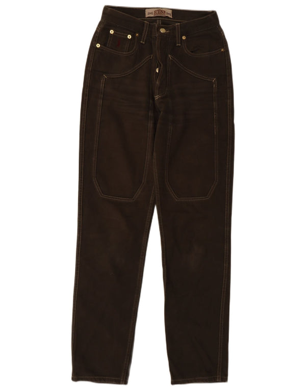 Jeckerson Damen Tapered Casual Hose IT 42 Medium W27 L30 Khaki Baumwolle