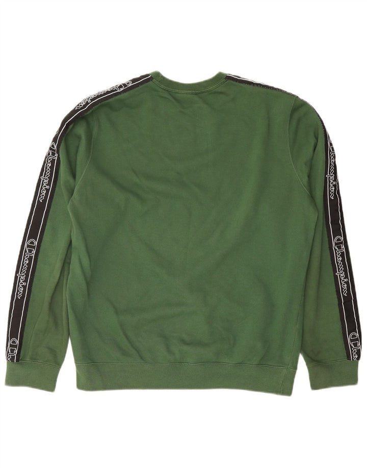 Champion Herren-Sweatshirt mit Grafik, mittelgrüne Baumwolle