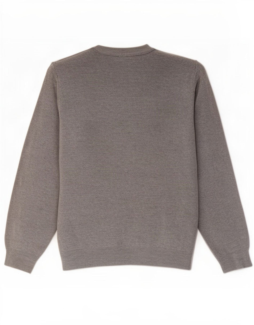 Marks & Spencer Herren-Pullover mit U-Boot-Ausschnitt, groß, aus grauer Baumwolle