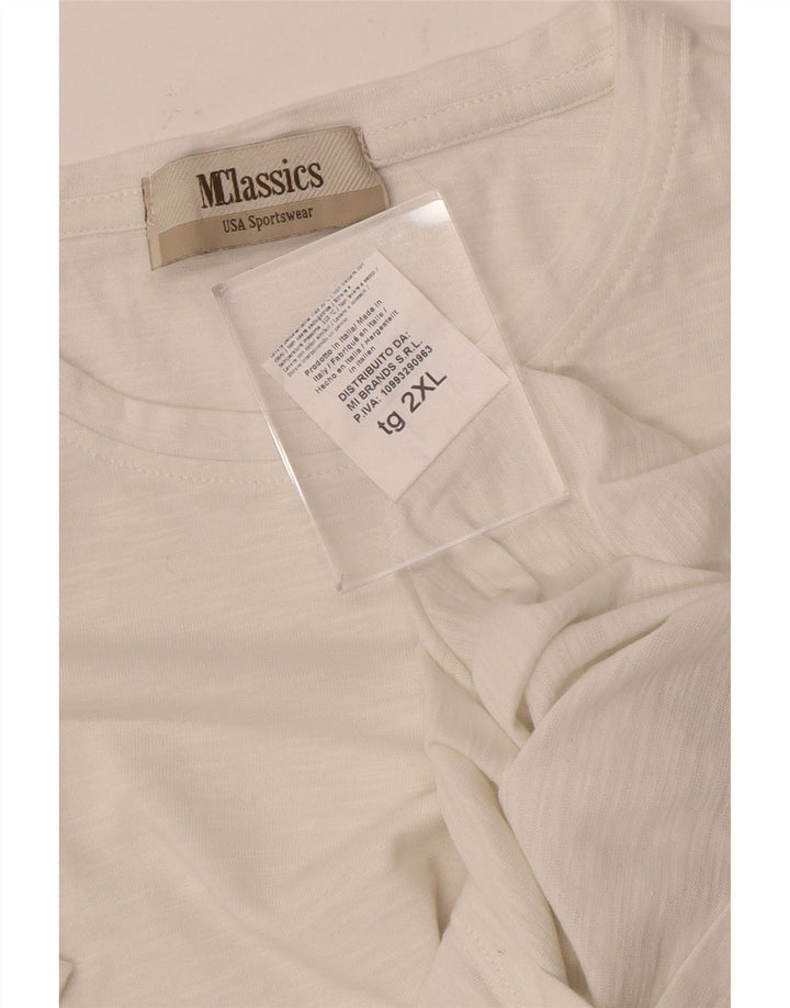 Marlboro Classics Herren T-Shirt Top 2XL Weiße Baumwolle