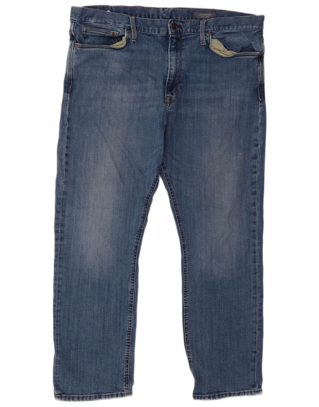 Marks & Spencer Herren Straight Jeans W40 L29 Blaue Baumwolle