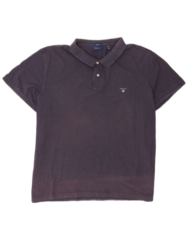 Gant Herren-Poloshirt mit normaler Passform, 5XL, Marineblau