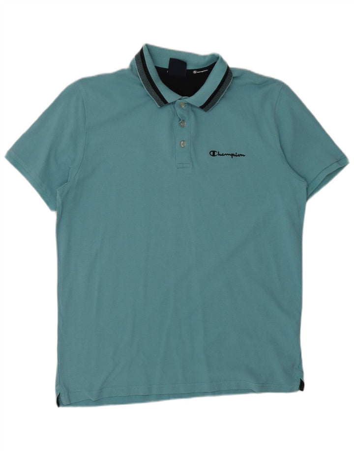 CHAMPION Herren-Poloshirt, große blaue Baumwolle