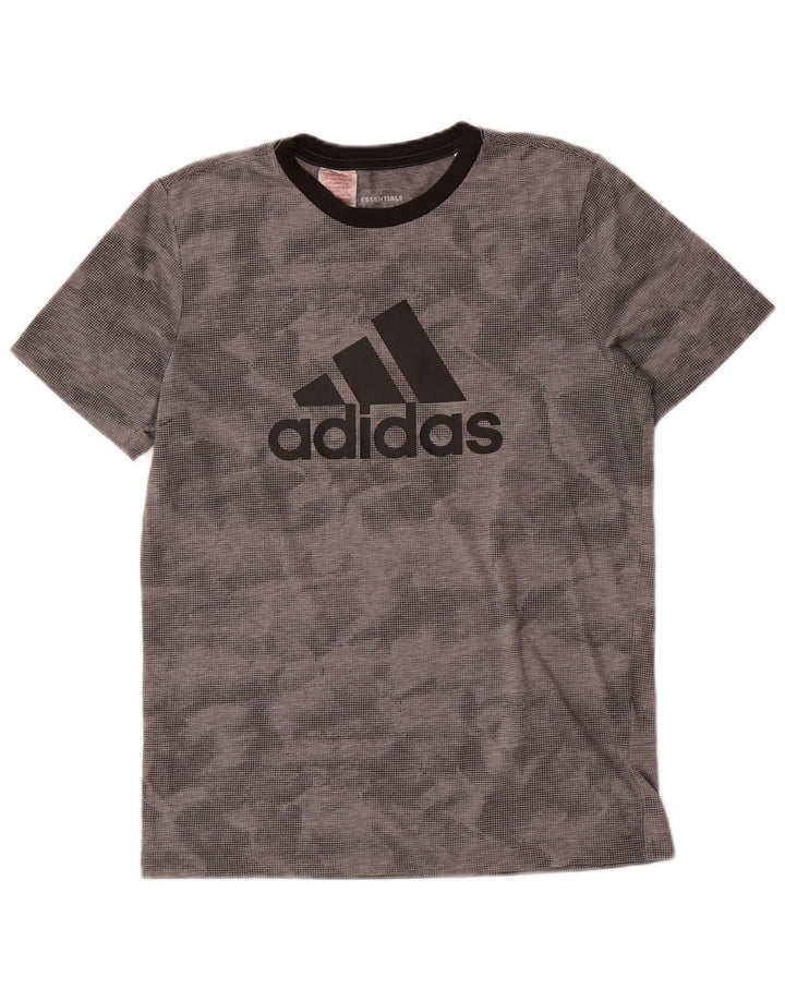 Adidas Jungen Climalite Graphic T-Shirt Top 15-16 Jahre Graue Tarnung