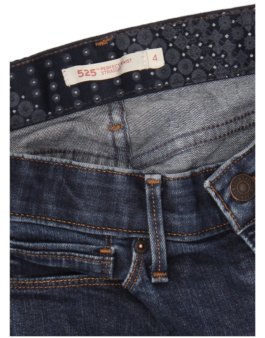 Levi's Damen 525 Straight Jeans US 4 Small W28 L28 Marineblau