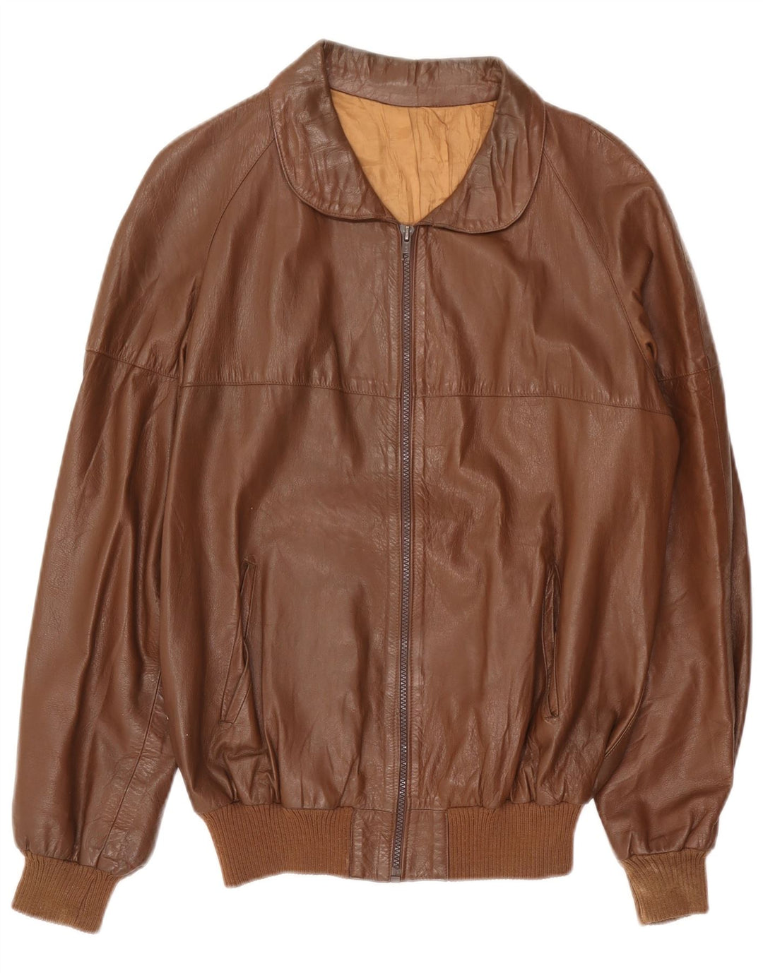 Vintage Herren Lederjacke UK 38 Mittelbraun