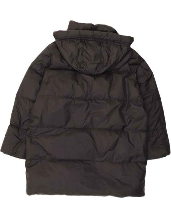 Zara Womens Oversized Hooded Padded Coat UK 10 Small Black Polyamide