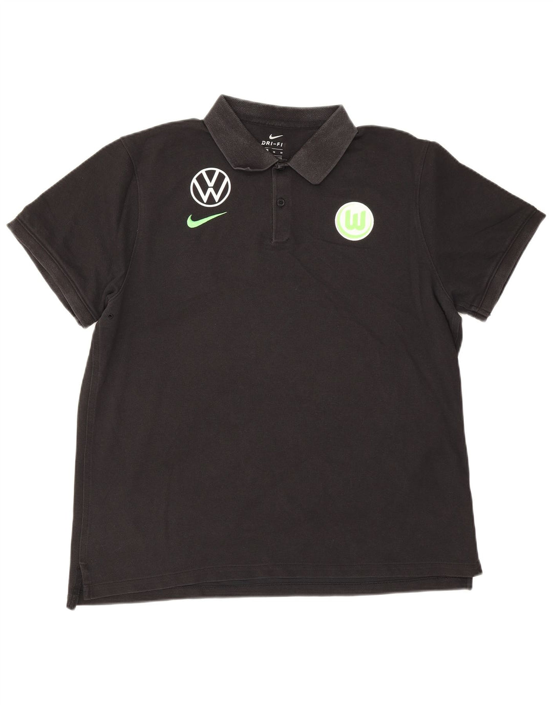 Nike Herren-Poloshirt mit Grafik XL, schwarze Baumwolle