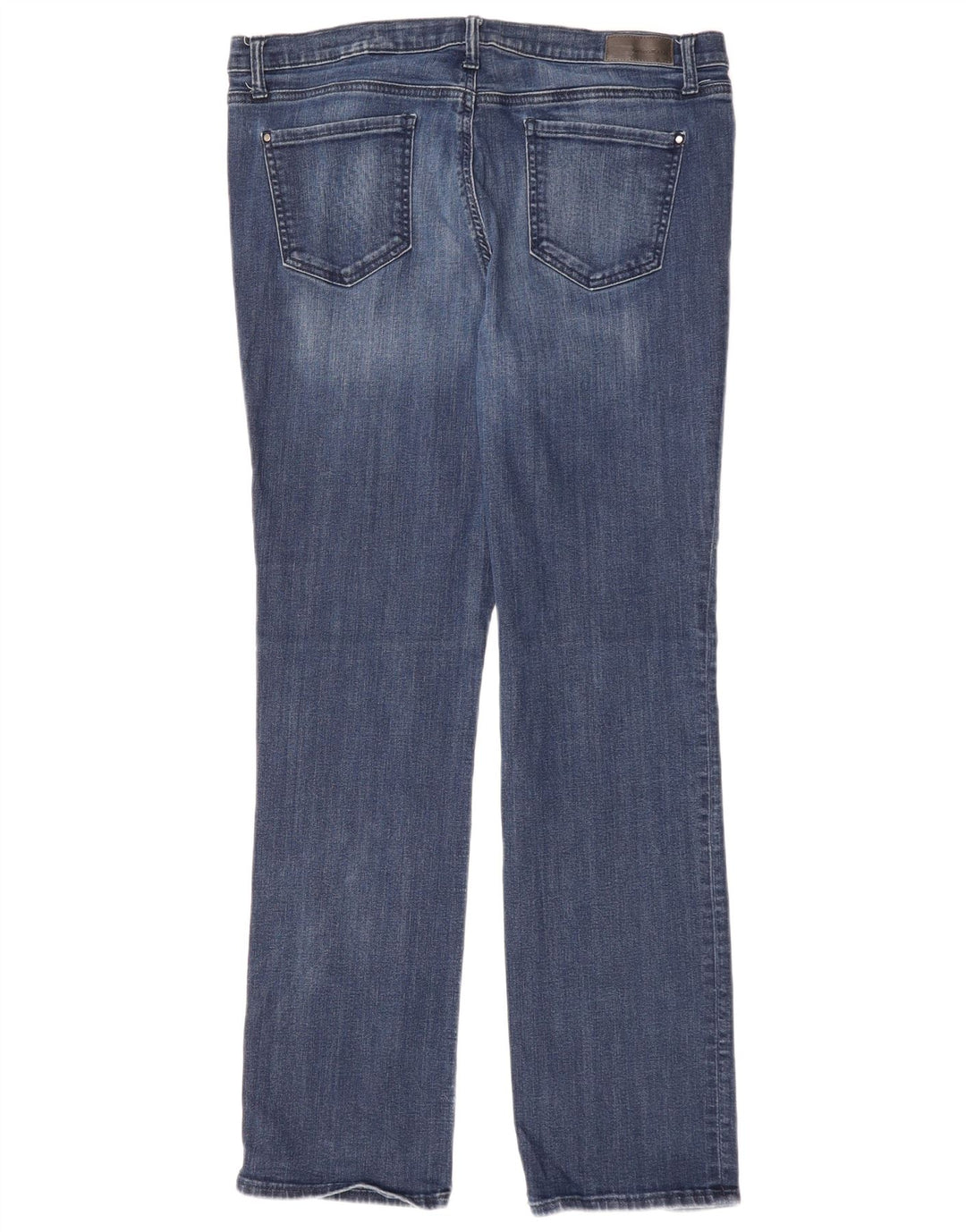 DKNY Damen Straight Jeans W32 L32 Blaue Baumwolle