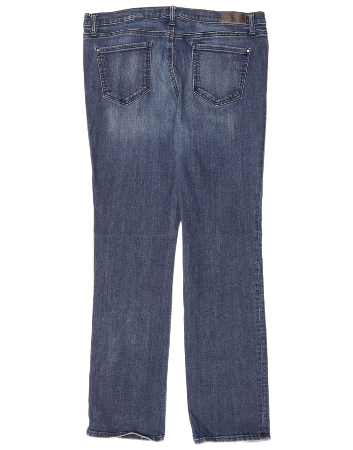 DKNY Damen Straight Jeans W32 L32 Blaue Baumwolle