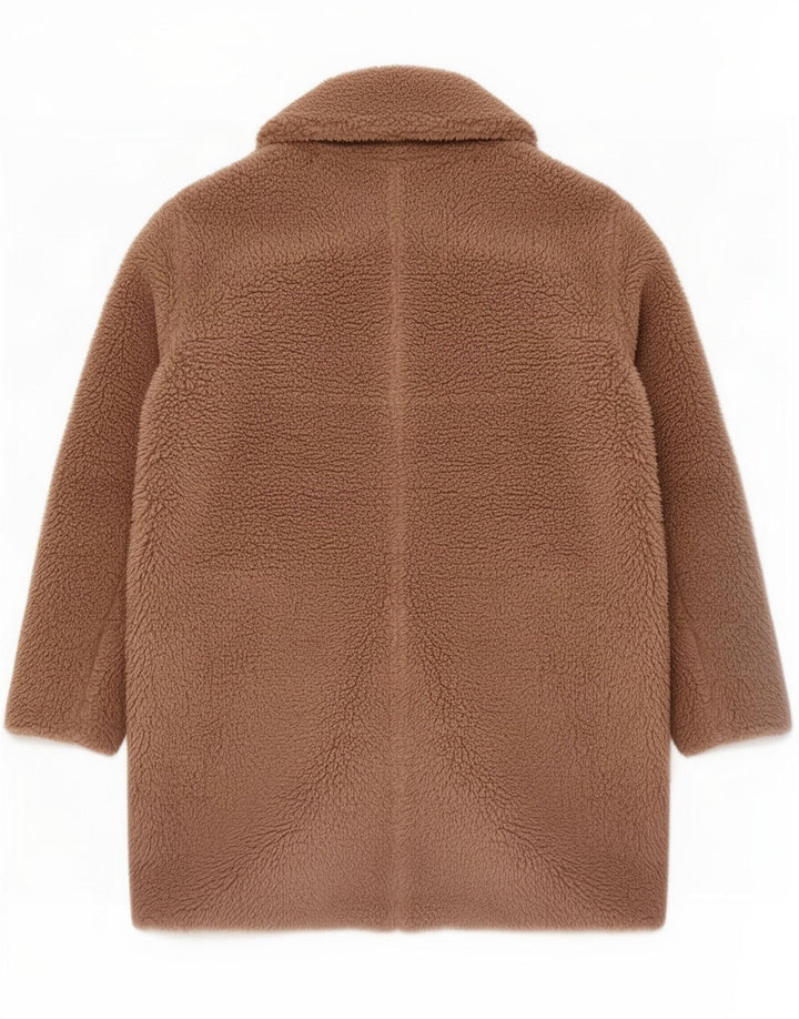 Übergroßer Mantel aus Kunstfell von Zara für Damen, Gr. 10, Braun