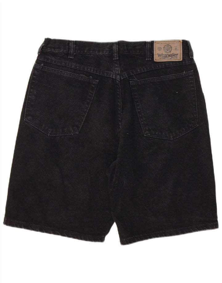 WRANGLER Mens Denim Shorts W34 Large Black Cotton