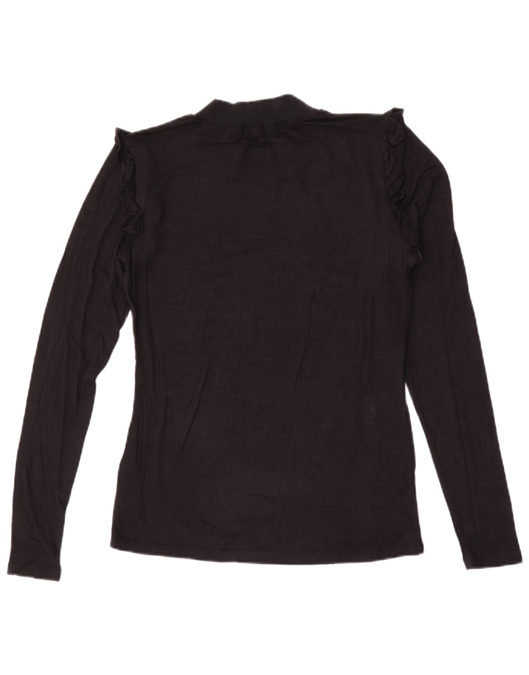 Guess Damen Graphic Top Langarm UK 10 Small Schwarz Viskose
