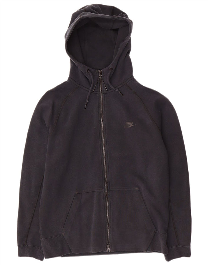 Nike Herren-Kapuzenpullover mit Reißverschluss, mittelschwarz, Baumwolle