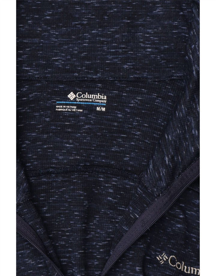 COLUMBIA Womens Tracksuit Top Jacket UK 12 Medium Navy Blue Flecked Vintage Columbia and Second-Hand Columbia from Messina Hembry 