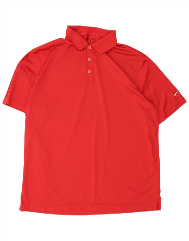 Nike Herren Dri Fit Poloshirt XL Rot Polyester