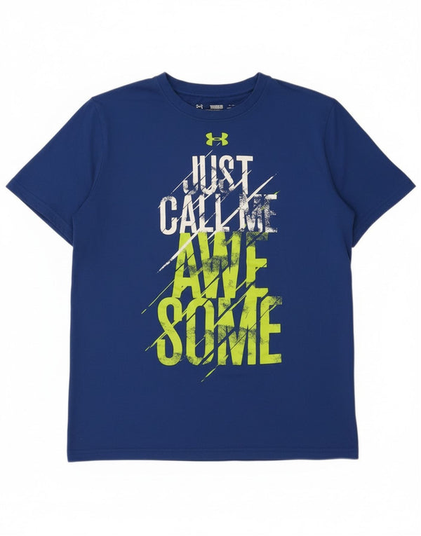 Under Armour Heat Gear Grafik-T-Shirt für Jungen, 11–12 Jahre, Größe L, Blau