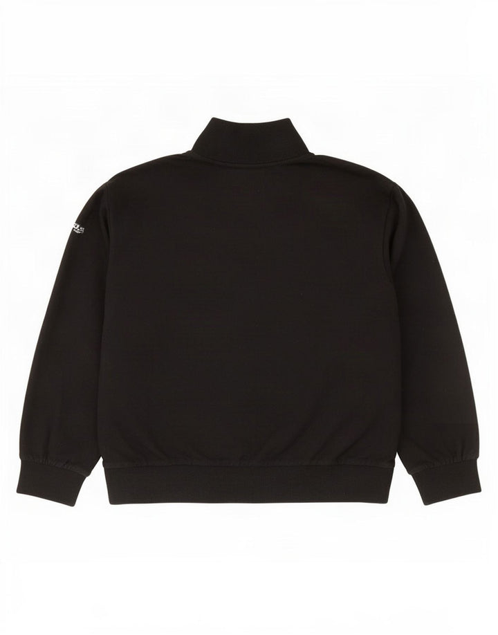 Fila Damen-Trainingsanzug-Oberteil, übergroß, Jacke, UK 10, Größe S, Schwarz, Baumwolle
