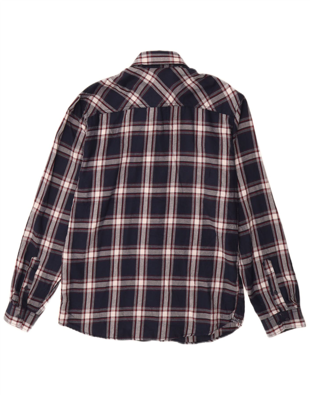 Jack & Jones Herren-Flanellhemd, mittelgroß, marineblau, kariert, Baumwolle