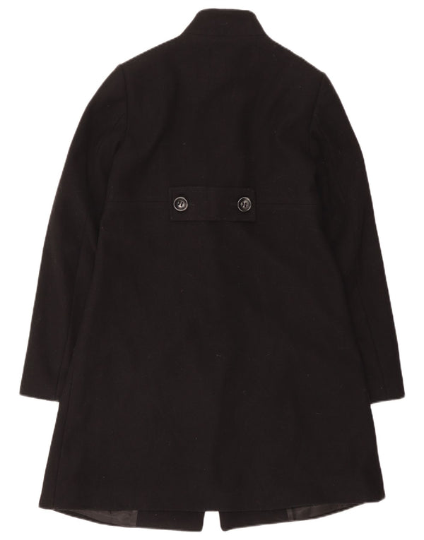 Benetton Damen Mantel IT 40 Small Schwarz Acetat