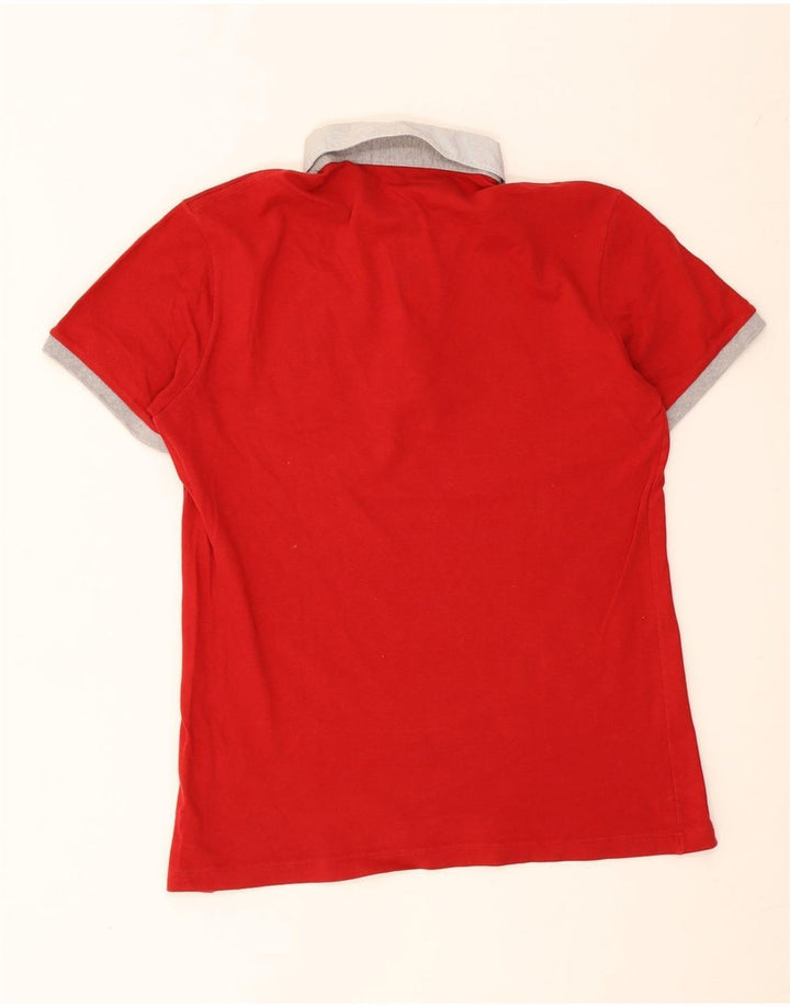 Fred Perry Herren Rugby-Poloshirt, große rote Baumwolle