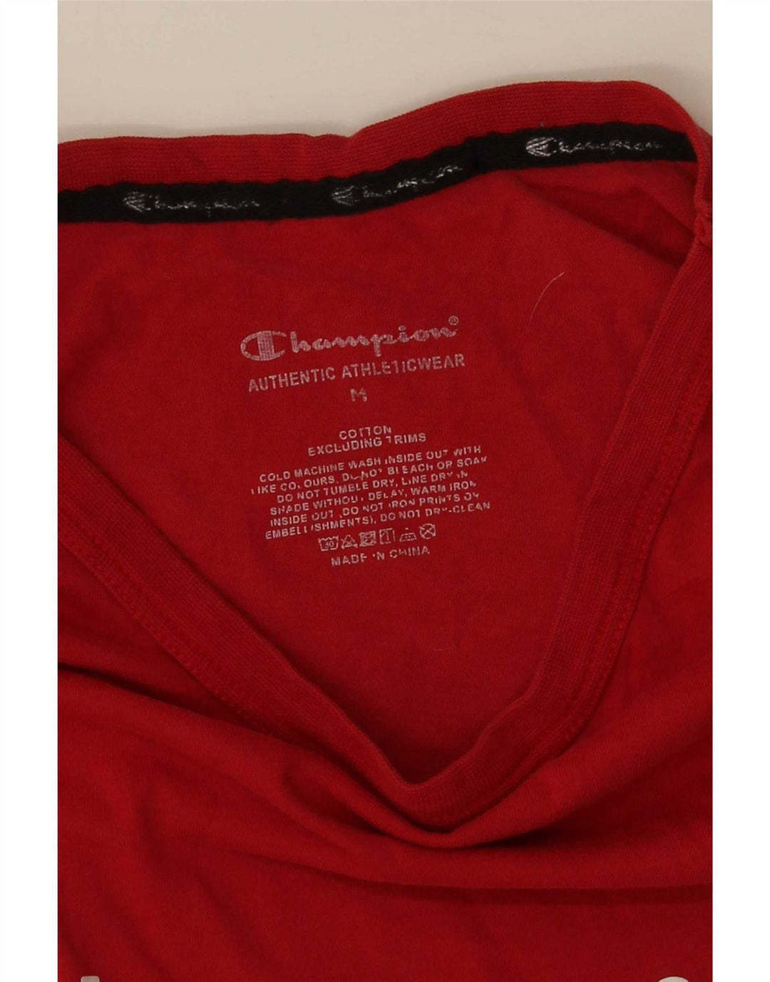 Champion Herren-T-Shirt mit Grafik, mittelrote Baumwolle