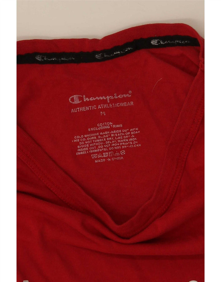 Champion Herren-T-Shirt mit Grafik, mittelrote Baumwolle