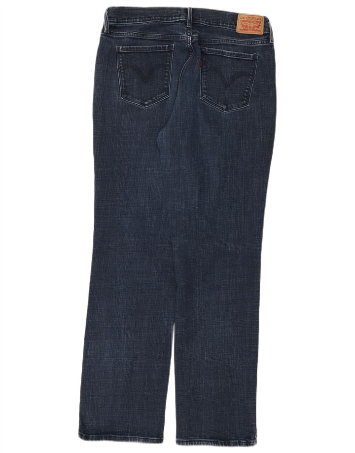 Levi's Damen 505 Straight Jeans W31 L32 Marineblaue Baumwolle