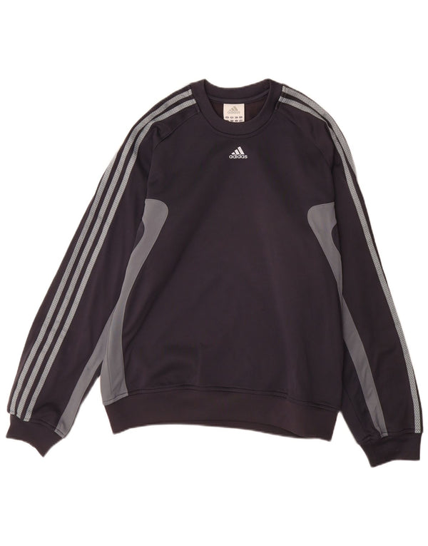 ADIDAS Herren Sweatshirt Pullover Small Grau Colourblock Polyester