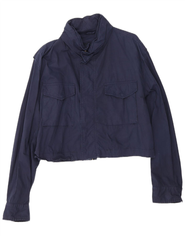 Marina Yachting Damen Crop Übergroße Bomberjacke IT 50 XL Marineblau