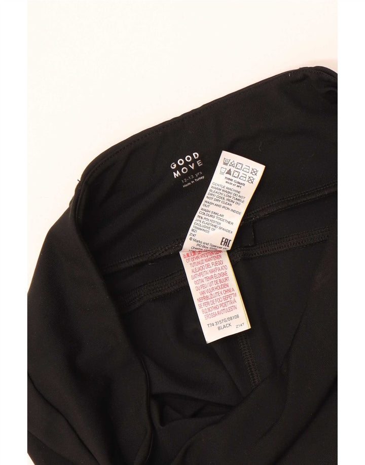 Marks & Spencer Leggings für Mädchen, 12–13 Jahre, schwarzes Polyester