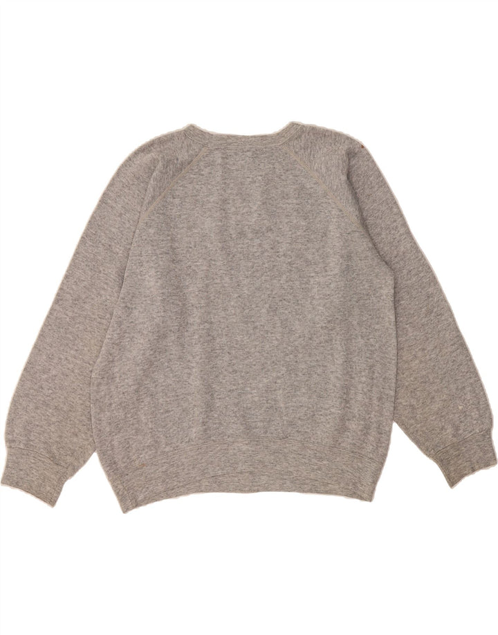 CHAMPION Womens Graphic Sweatshirt Jumper UK 16 Large Grey Vintage Champion and Second-Hand Champion from Messina Hembry 