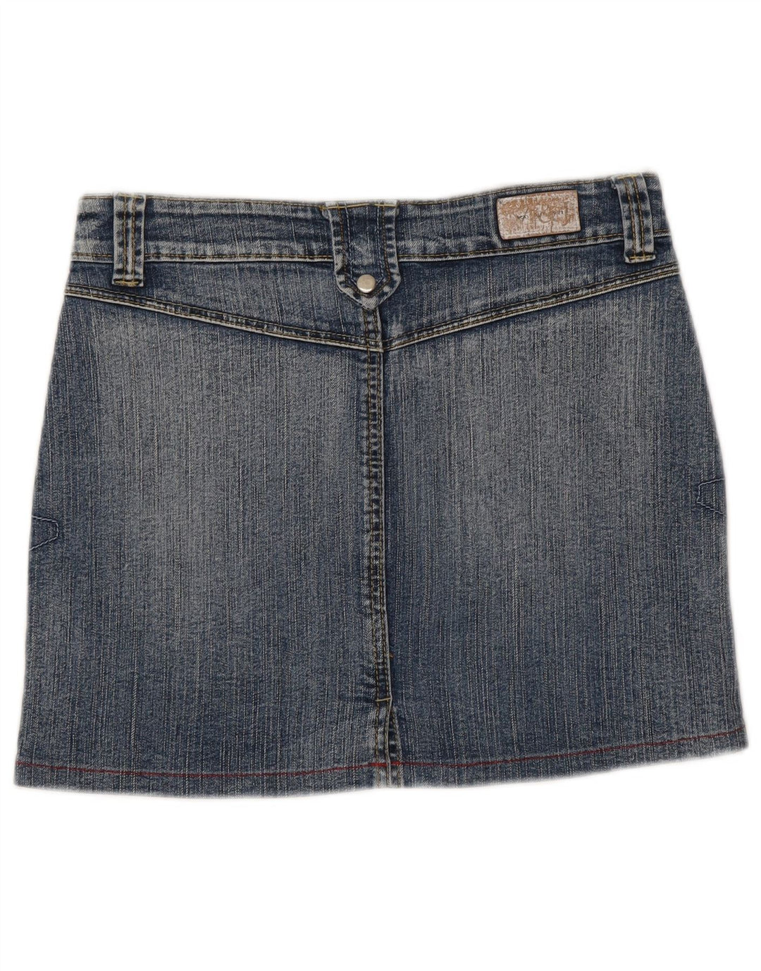 Vintage Damen Mini-Jeansrock mit niedriger Taille, W30, Mittelblau