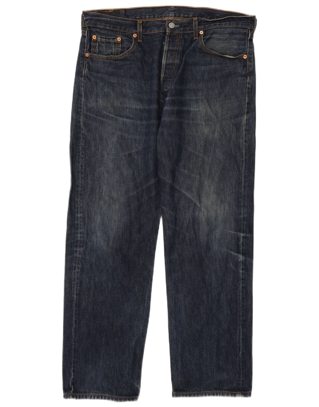 Levi's Herren 501 Straight Jeans W38 L30 Marineblaue Baumwolle