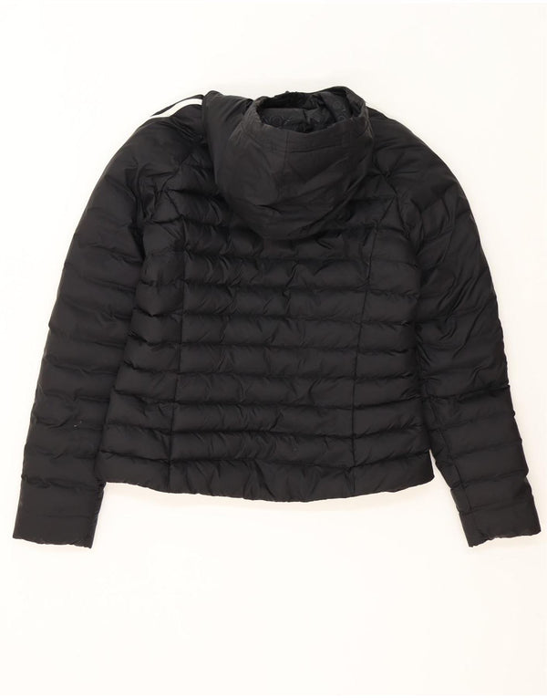 Adidas Damen Kapuzenjacke, gepolstert, UK 14, mittelschwarz, Polyester
