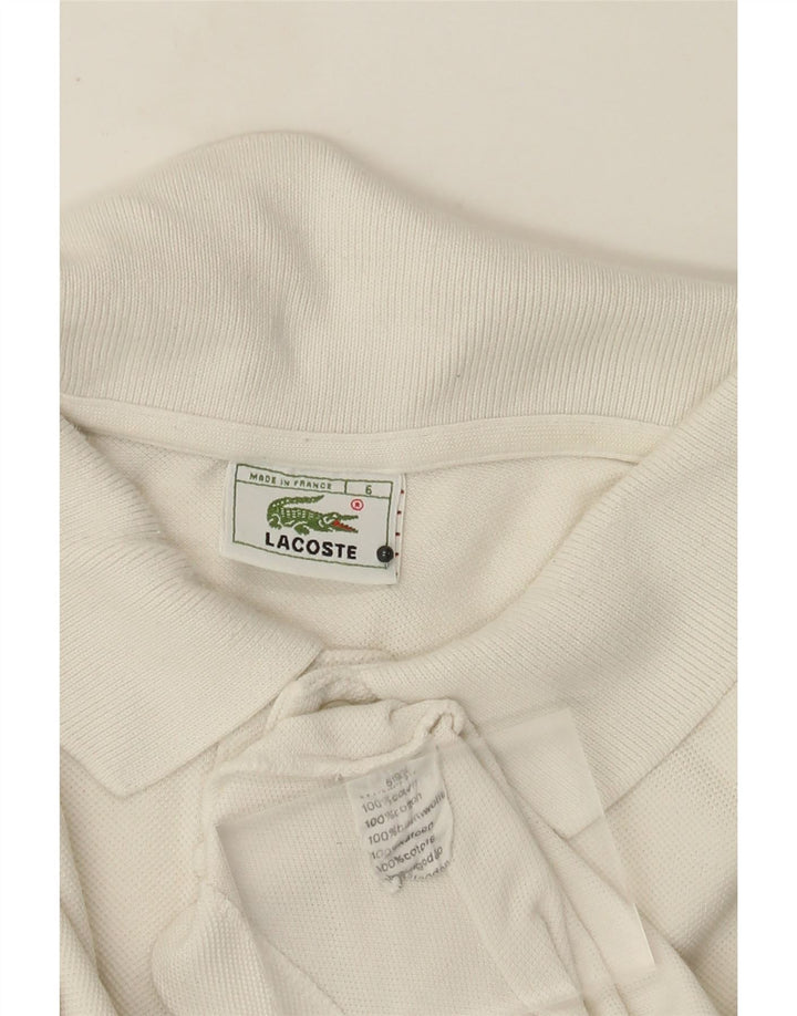 Lacoste Herren-Poloshirt, Größe 6 XL, weiße Baumwolle
