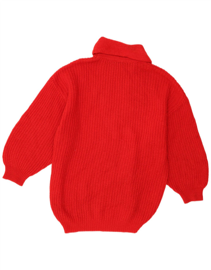 Stefanel Rollkragenpullover für Damen, UK 18, XL, rote Wolle