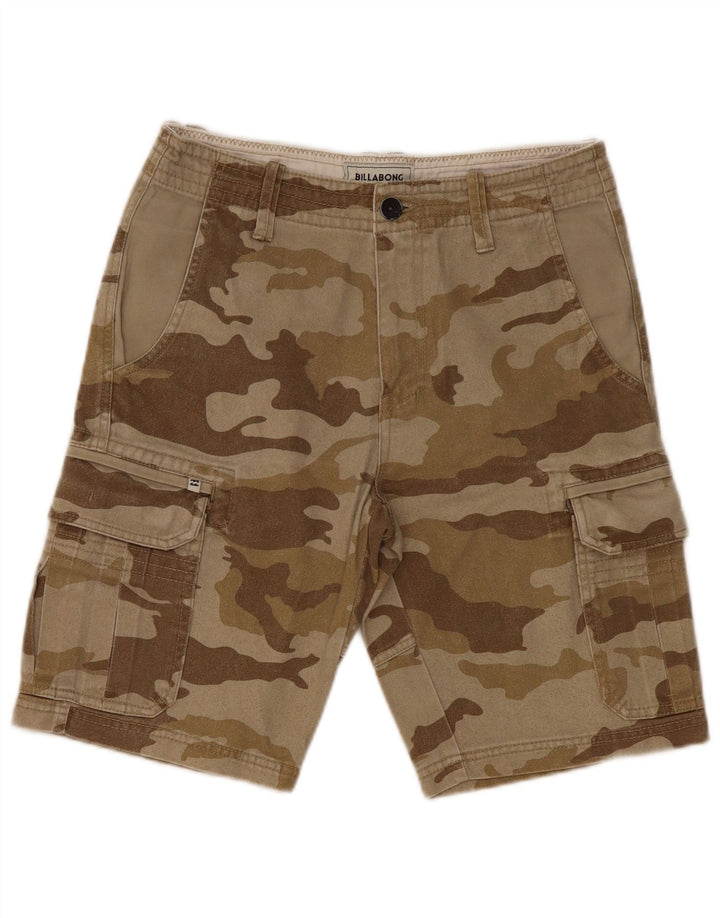 Billabong Herren Cargoshorts W28 Medium Khaki Camouflage Baumwolle