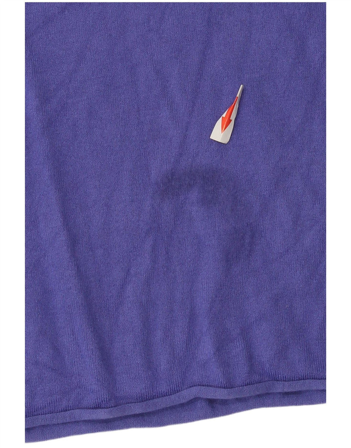 Zara Damen Top Langarm UK 8 Small Lila Viskose