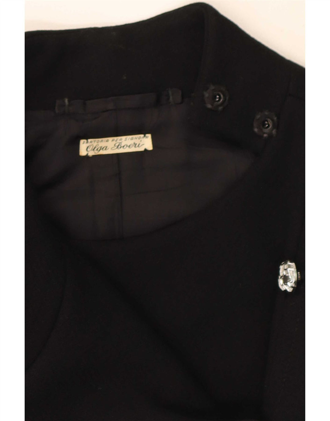 Vintage Damen Mantel UK 10 Small Schwarz
