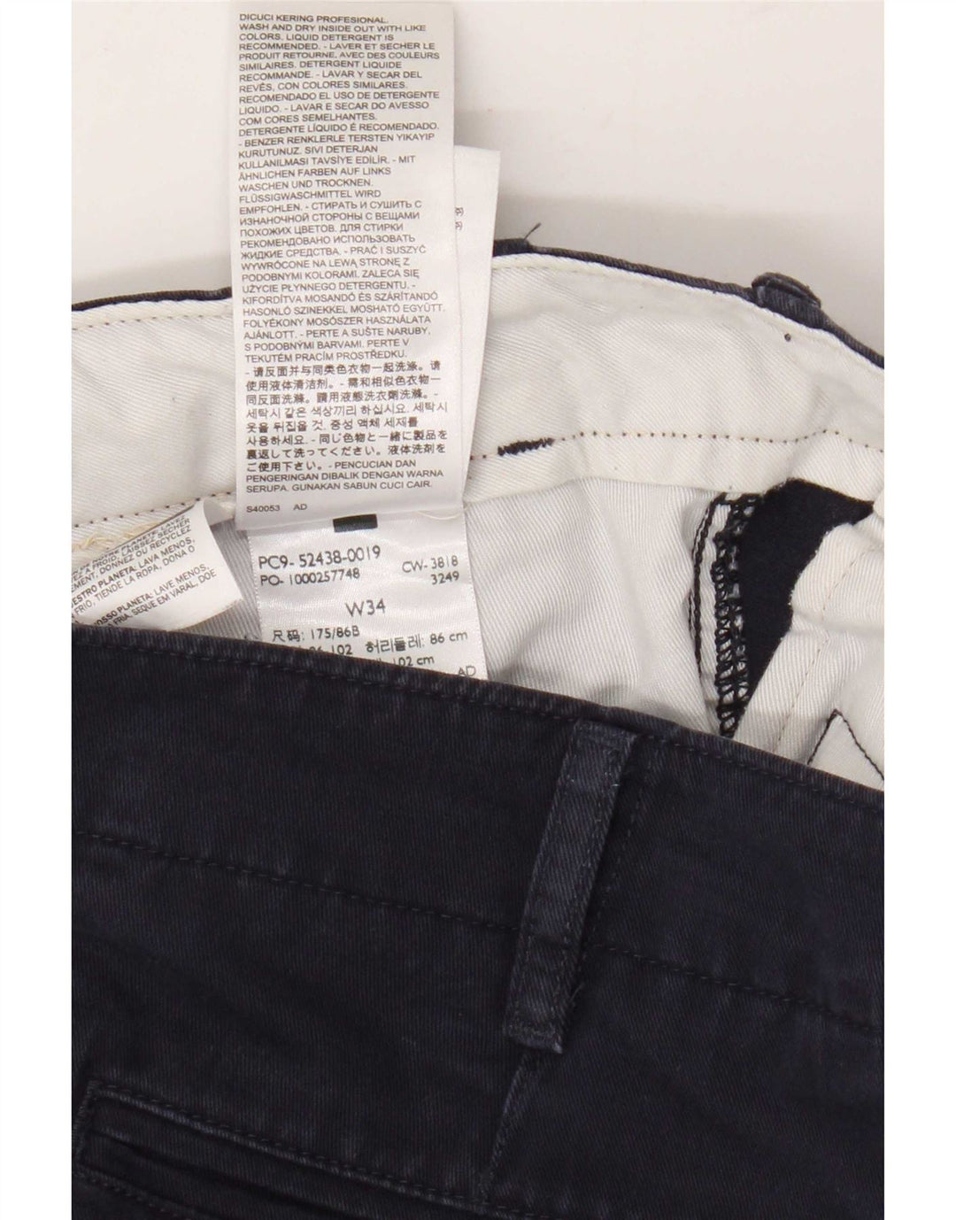 Levi's Herren-Chino-Shorts, Größe W34, groß, marineblaue Baumwolle