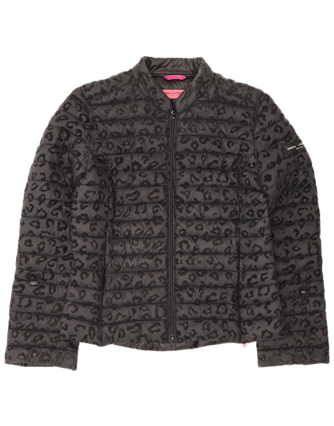 FRIEDA & FREDDIES Wattierte Damenjacke EU 40 Mittelgrauer Tierdruck